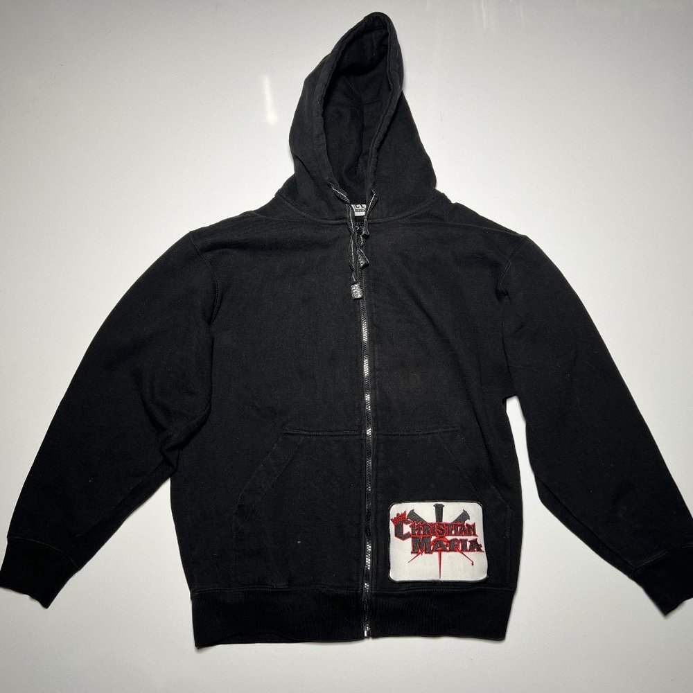 Pro Club Christian Mafia Black Heavyweight Zip Up Hoodie Unisex Size M
